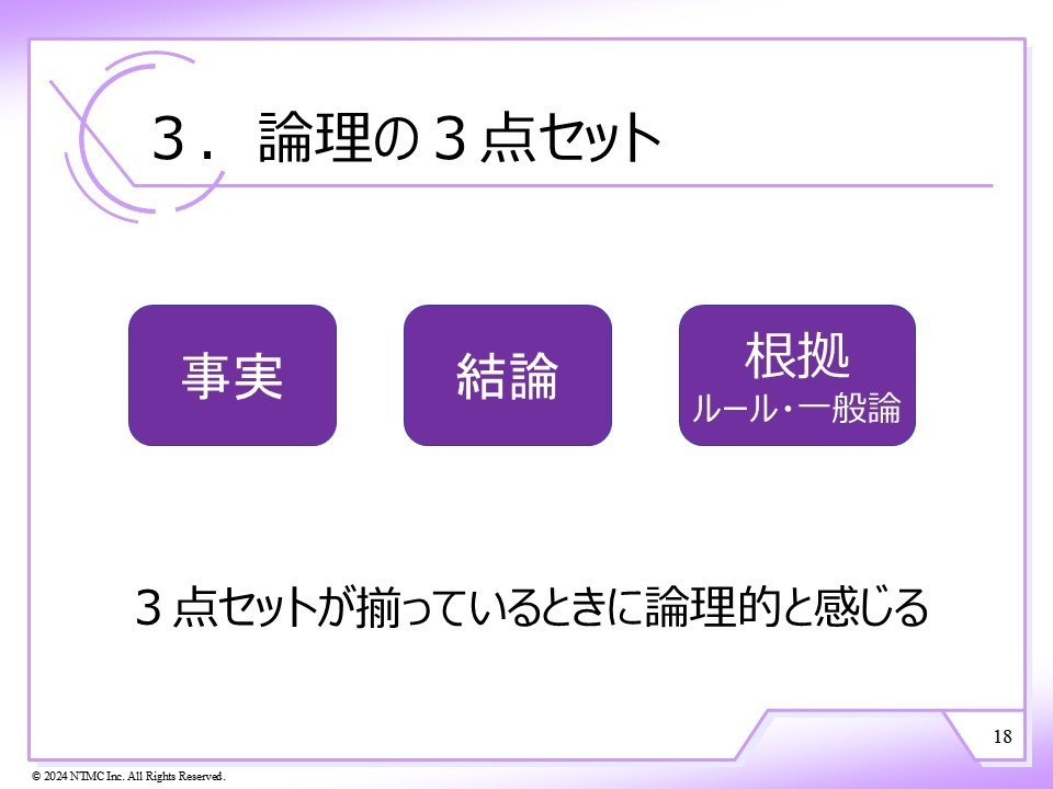 論理の3点セット